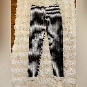 All knitwear Black and White Striped Leggings cotton thread  (free people)